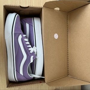 Old school, vans, languid lavender color, worn once